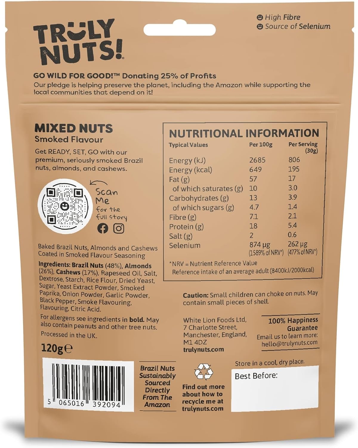 Truly Nuts! Always Stoked Smoked Mixed Nuts 960g | Baked Not Fried